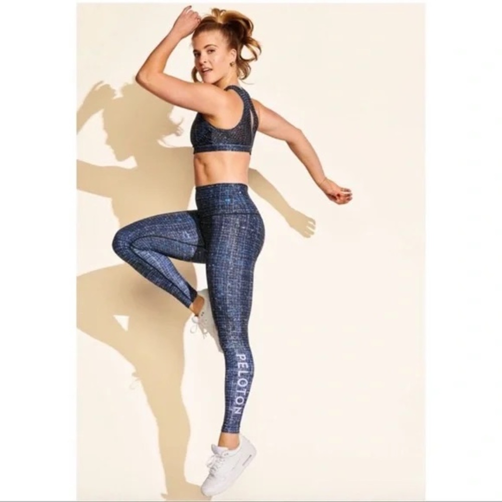 Peloton x WITH Stardust Tweed Cropped Top Sports Bra and Leggings